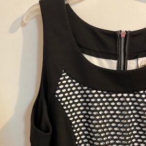 Black and white dress with mesh paneling - Lane Bryant - Size 22